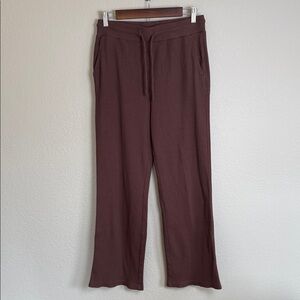 Nuuds Waffle Knit Mocha Lounge Pants Medium
